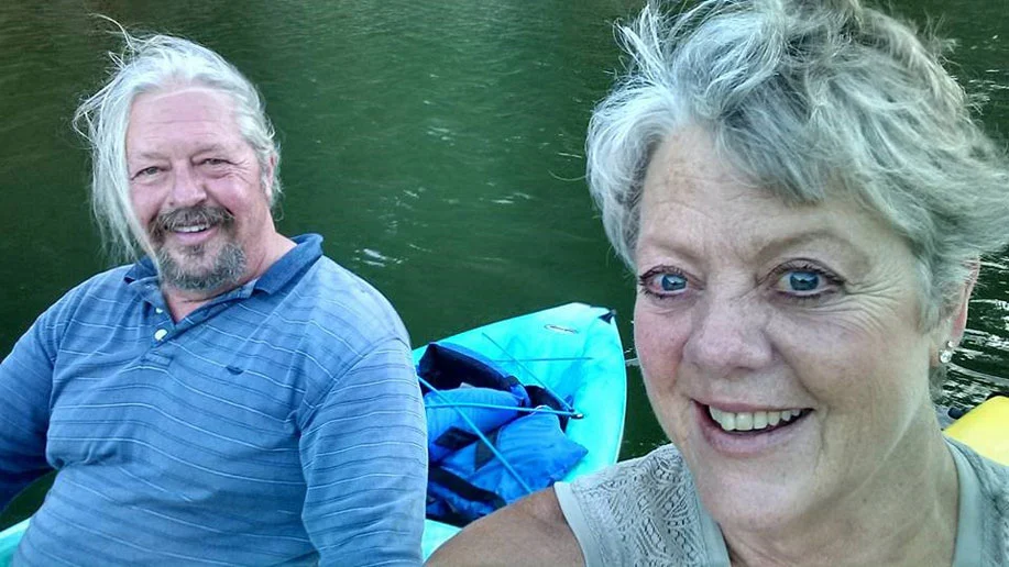 Author and a friend on a kayak