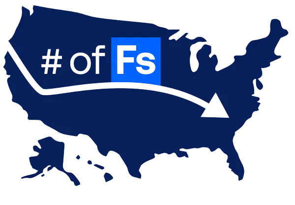 Thermometer with arrow pointing up